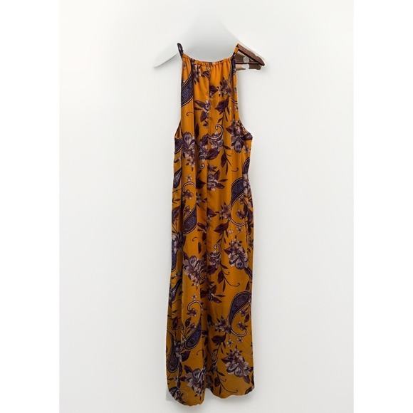 Mlle Gabrielle Maxi Dress Womens Plus Size 3X Yellow Floral High Low Helm - Picture 4 of 5